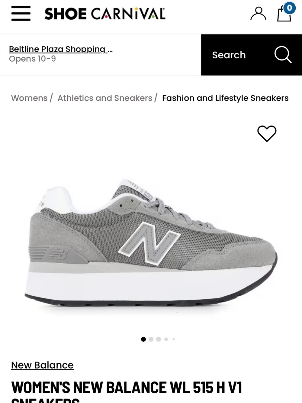 New Balance Women's Gray Mesh & Suede Platform Sneaker